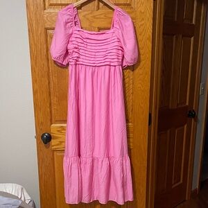 By the river Pink Puff Sleeve Dress